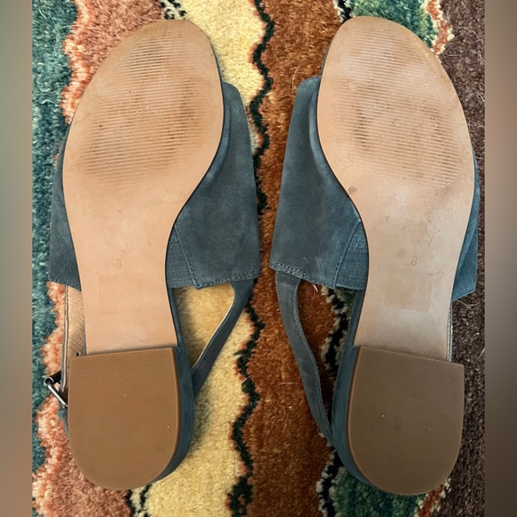 Madewell Noelle Slingback Sandal in Suede Blue 8 - Picture 6 of 9